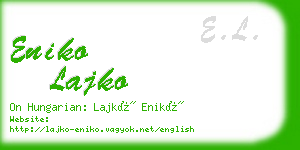 eniko lajko business card